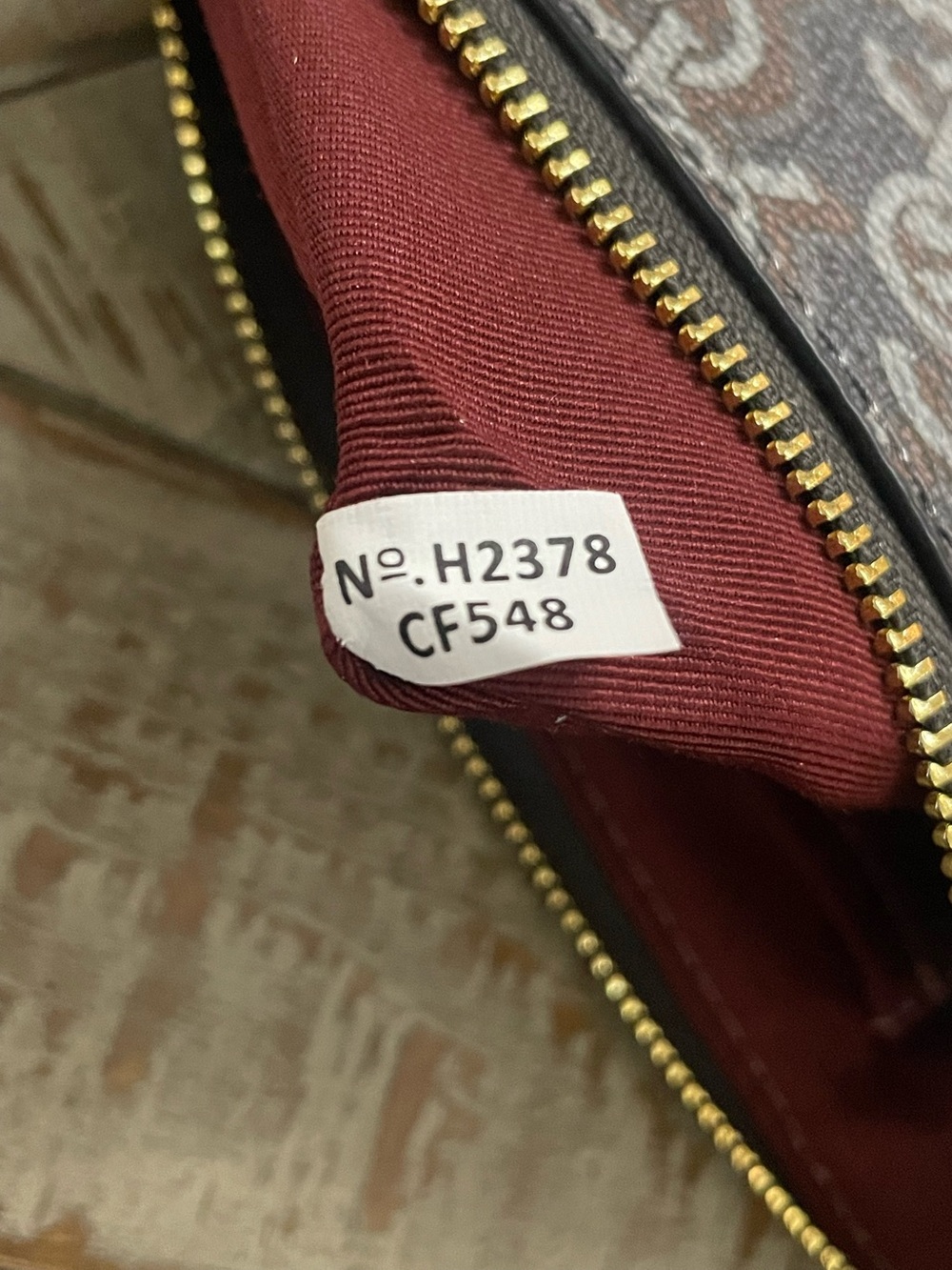 NWT Coach Corner Zip Wristlet with Coach Monogram Print (Style Number CF548) - Picture 5 of 7